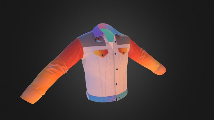 Airbrush Denim Jacket 3D Model