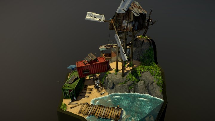 DAE Diorama - By the ocean 3D Model