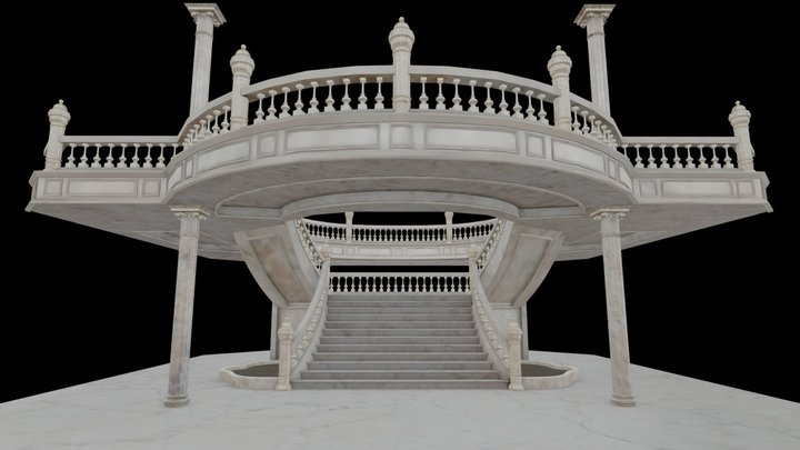 Interior Classical Staircase July 2021 3D Model