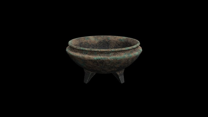 Brazier Bowl Low Poly 001 3D Model