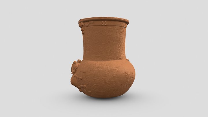 Marajoara Funerary Urn - Museu Nacional 3D Model