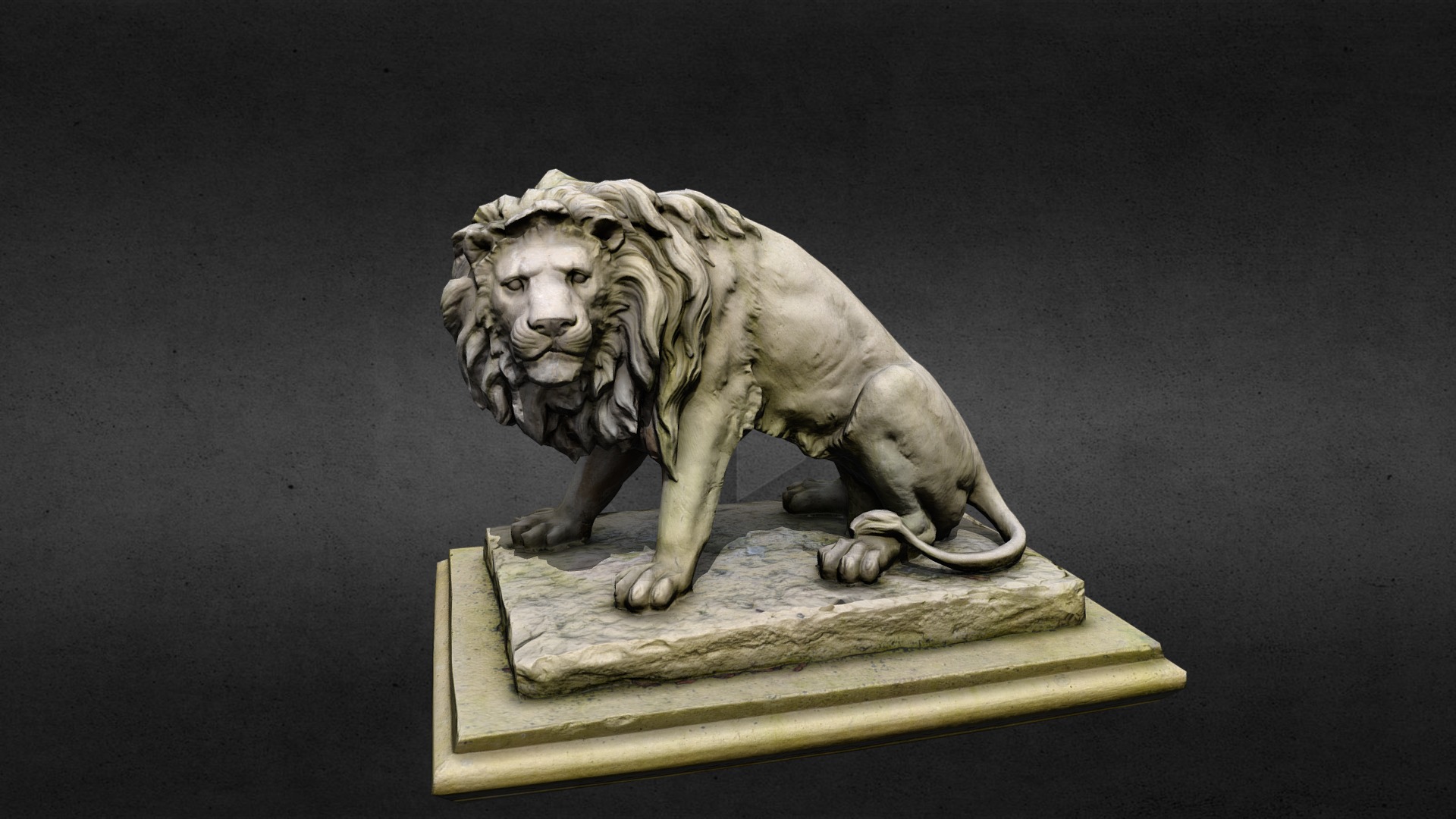 3D model Lion statue - This is a 3D model of the Lion statue. The 3D model is about a statue of a lion.