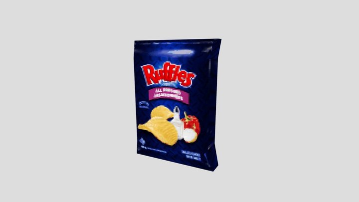 ruffles chips bag low poly psx 3D Model