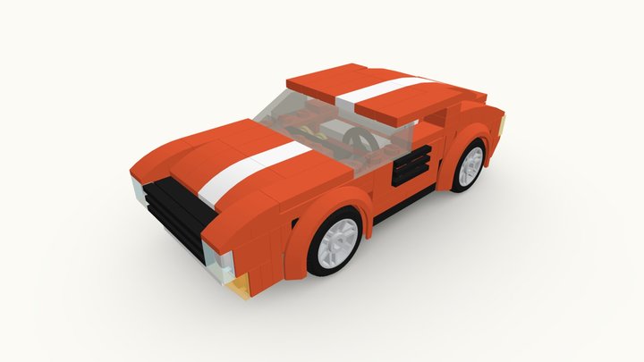 LEGO Red Muscle Car MOC [#0024] 3D Model