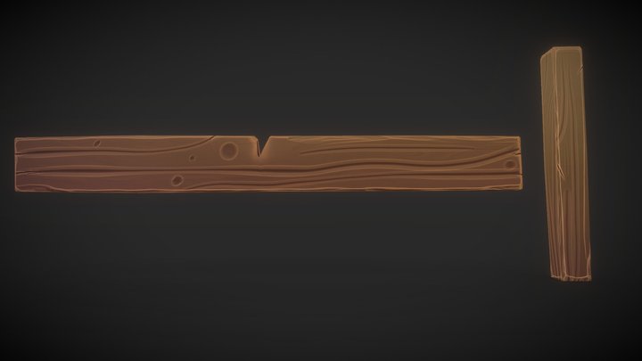 Low-Poly Stylized Wood - Free 3D Asset 3D Model