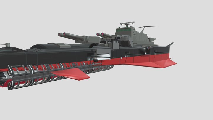 2070 Shark Battleship Replica (FULL INTERIOR) – Modelo 3D gratuito STL