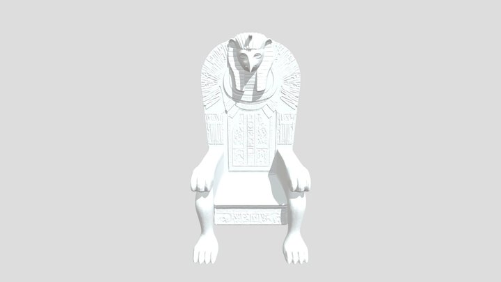 Pharaoh's Throne in the Desert 3D Model