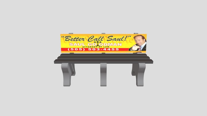 Better Call Saul Bench 3D Model