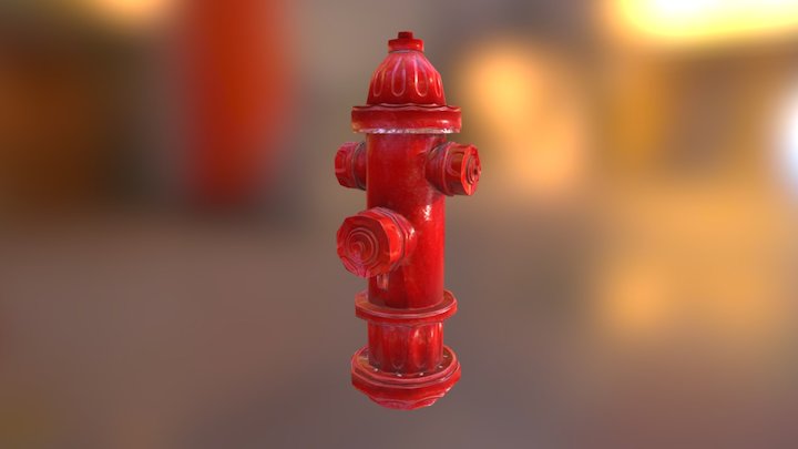 Fire hidrant 1000 polygon 3D Model