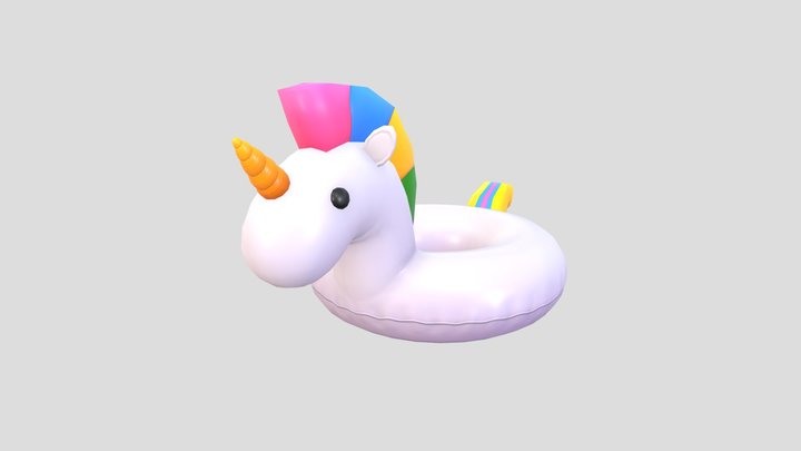 Swimming Ring Unicorn 3D Model
