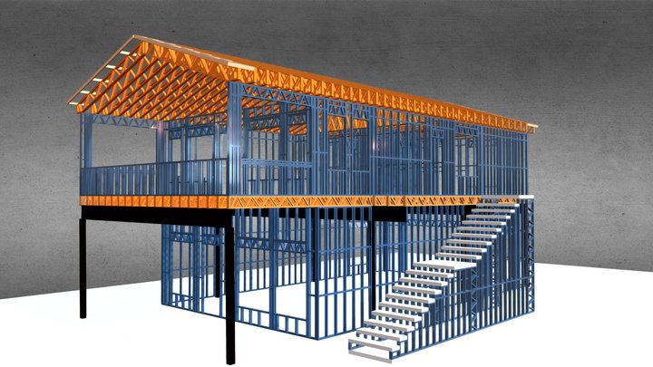 Light Gauge Steel Residence with LGS stairs 3D Model