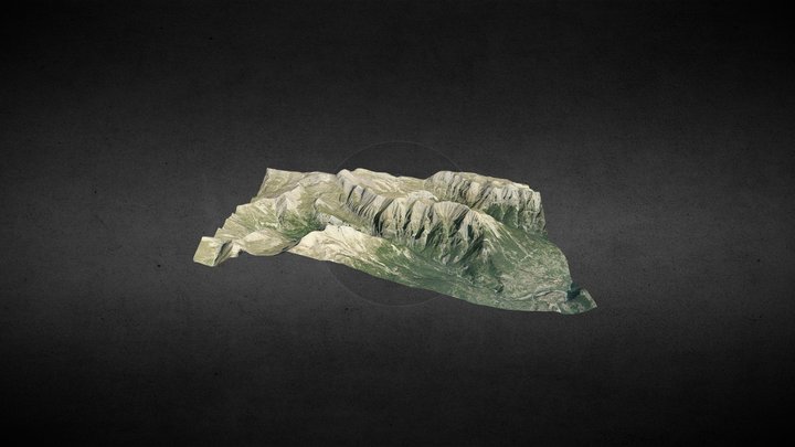 Le Rabioux et Clotinaille, Châteauroux-les-Alpes 3D Model
