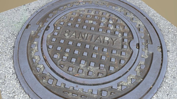 Manhole Cover Scan 3D Model