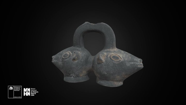 Vasija Chimú con dos cabezas de camélido – Modello 3D gratuito STL