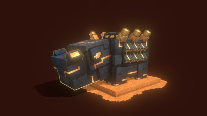 Hippowdon Cyberpunk Male Regular (Cobblemon) 3D Model