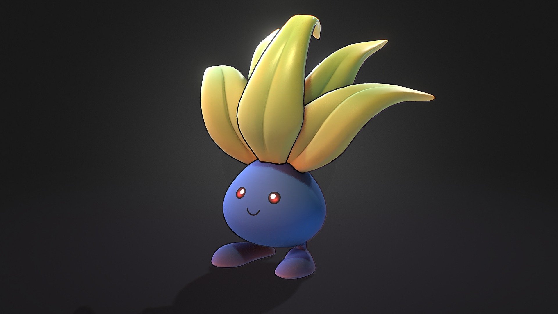 Oddish Pokemon 3D Model in Cartoon 3DExport