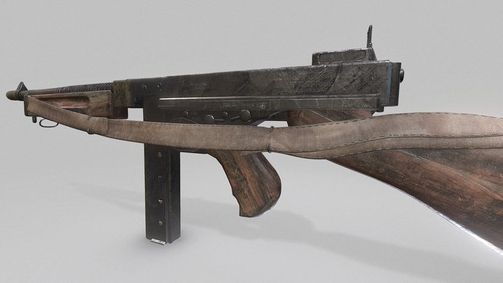 Thompson Submachine Gun "Tommy Gun" - WIP 3D Model