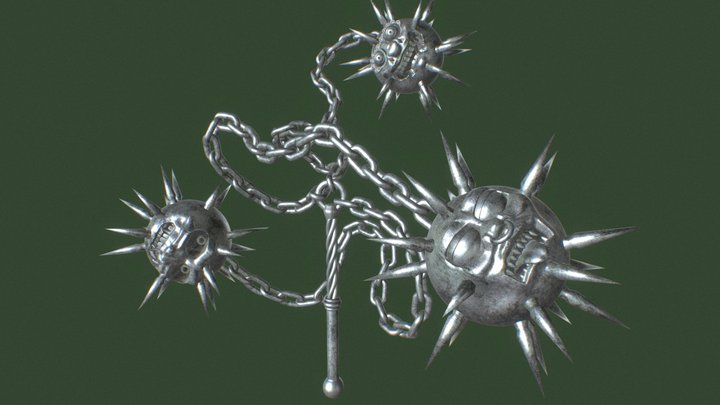 Medieval Flail Face's (Mayal,Mangual,Chigiriki) 3D Model