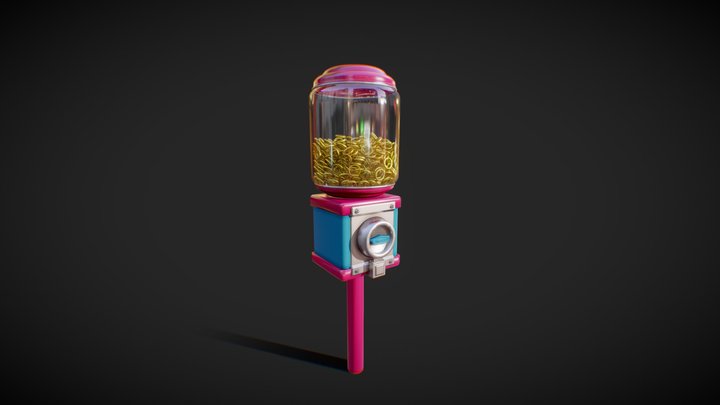 gum automat with rings – Modello 3D gratuito STL