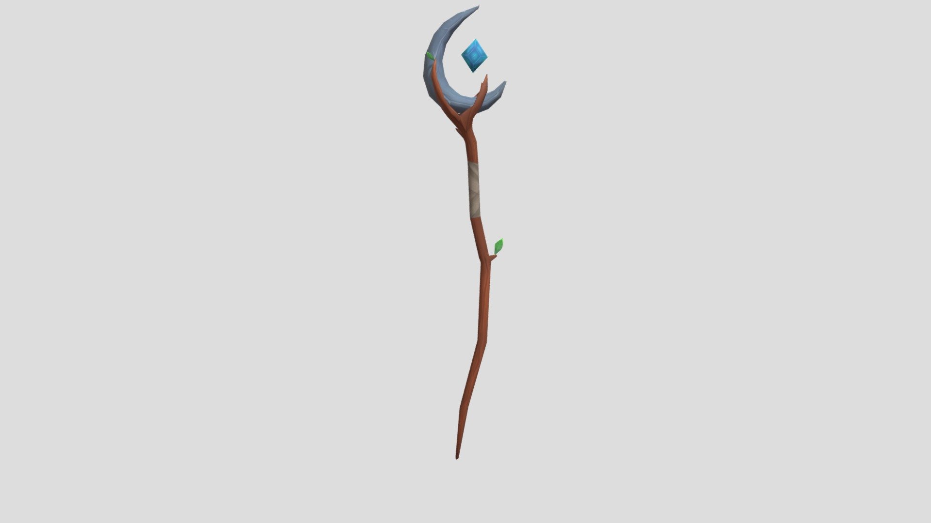 Hand Painted Low Poly Druid Staff - 3D model by Royce Allison ...