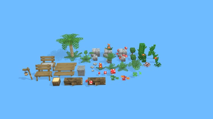 Nature Assets Final Render 3D Model