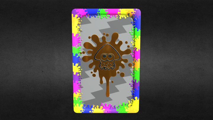 Splatoon Trading Card Back 3D Model