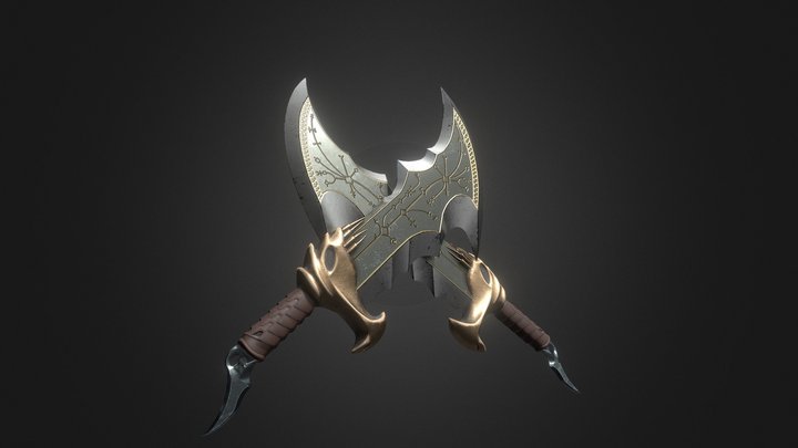 The God of War - Blades Of Chaos 3D Model