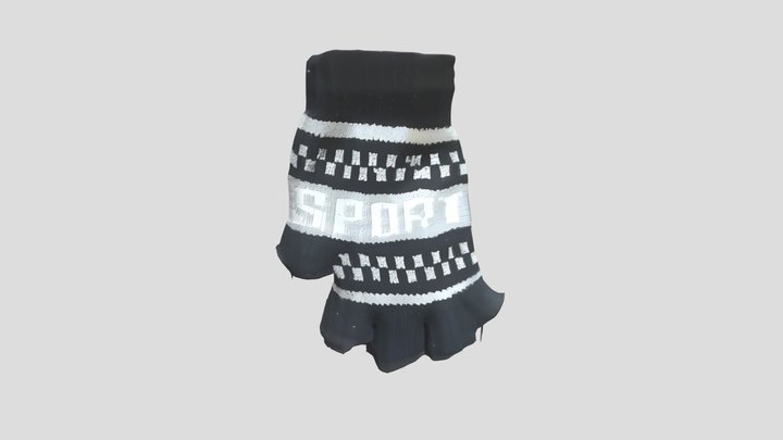 Sports-themed fingerless glove 3D Model