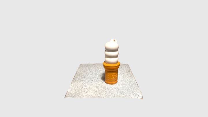 Dairy Queen Ice Cream Cone 3D Model