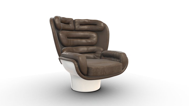 ELDA LOUNGE CHAIR BY JOE COLOMBO 3D Model