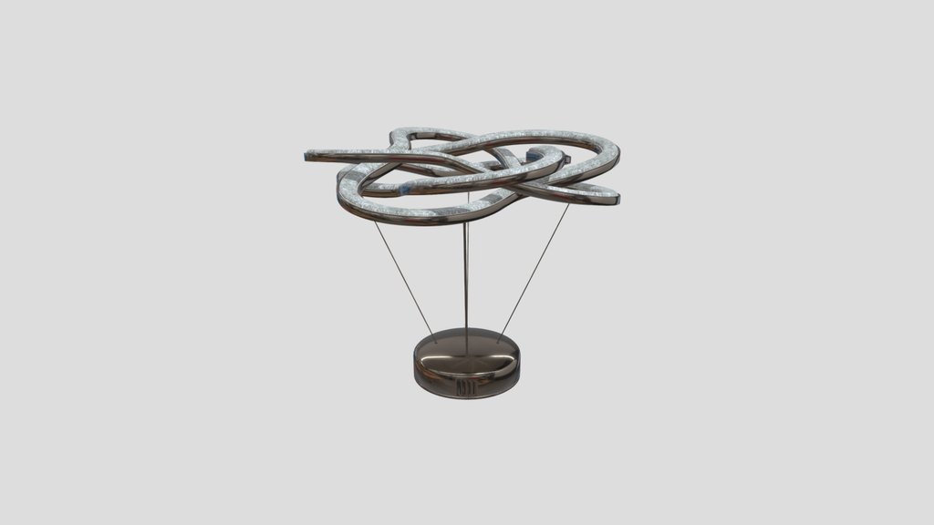 Ceiling Lamp Rhodium Crystal Braided