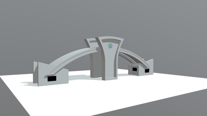 Mehran University Jamshoro Main Gate 3D Model