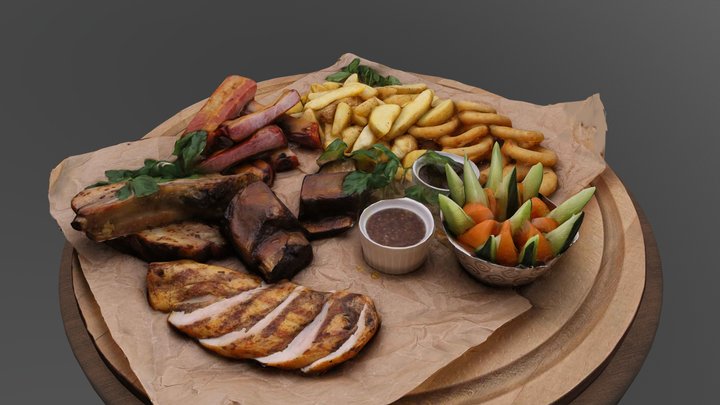 Meat Set_rebr 3D Model