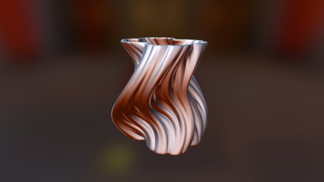 Wave Vase 3D Model