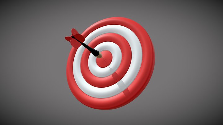 Game Bar Target Arrow 3D Model