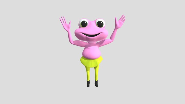 La Rana Rosada Bailarina (El Baile del Sapito) 3D Model