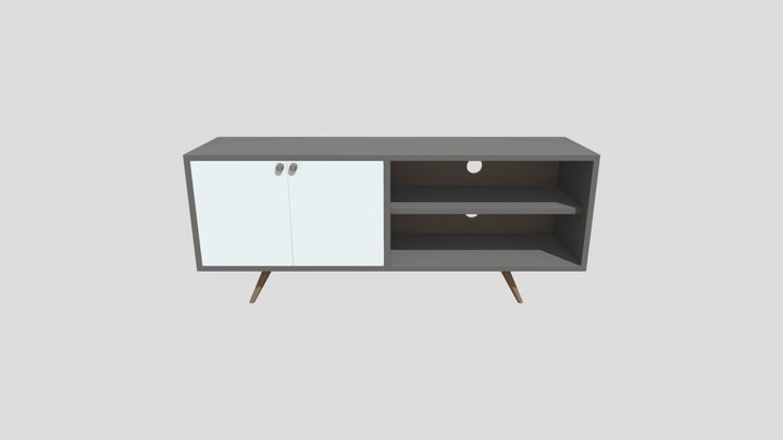 Wooden tv Unit/tv 3D Model