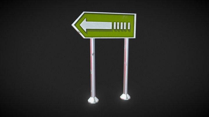 Durable Roadside Sign Board 3D Model