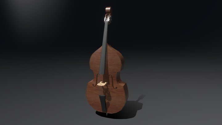 Upright Bass 3D Model