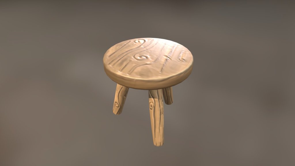 Stool - handpainted