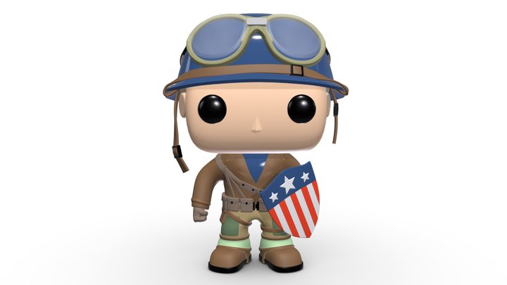 Captain America Funko 3D Model