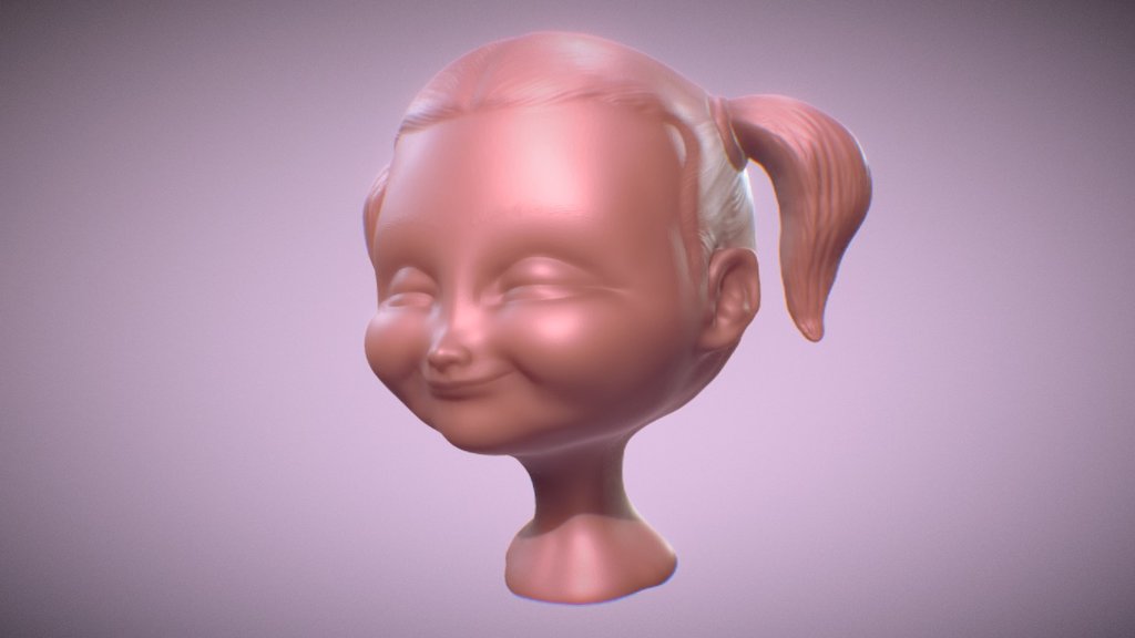 Girl Toon 3d Model By Omarhp 03e7a94 Sketchfab 3941