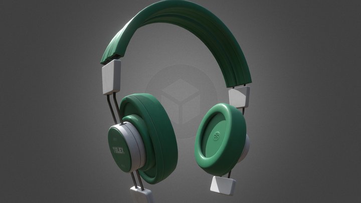 Vintage Headphones 3D Model