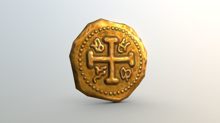 Stylised Doubloon 3D Model