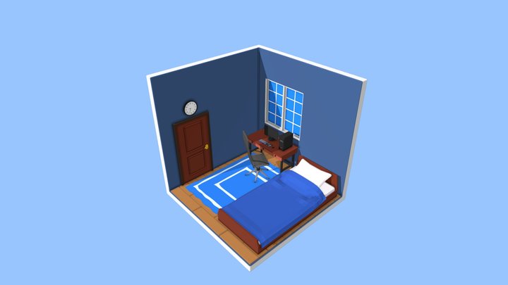 Isometric Room 3D Model