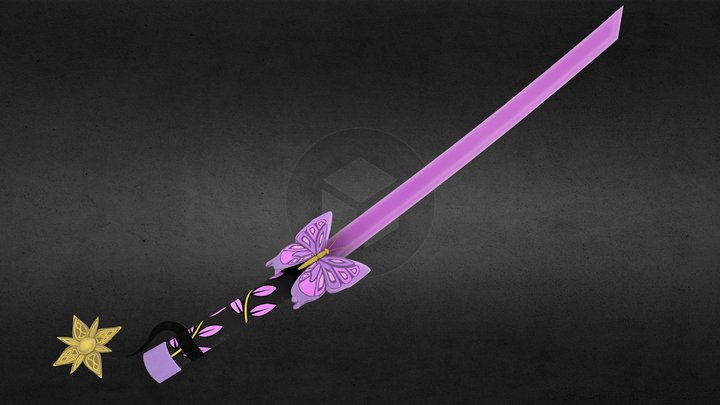 STYLIZED - Butterfly Sword 3D Model