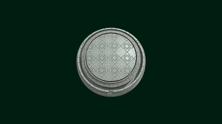 Antique Turquoise Ceramic Tile 3D Model