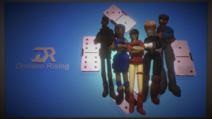 Domino Rising - Standing Strong 3D Model