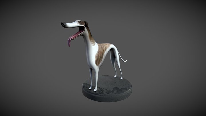 Greyhound in Blender 3D Model