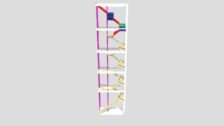 Esquema escalera rúa Igrexa 7 (Porto do Son) 3D Model